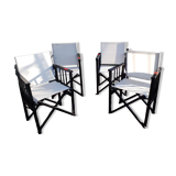 4 canvas armchairs