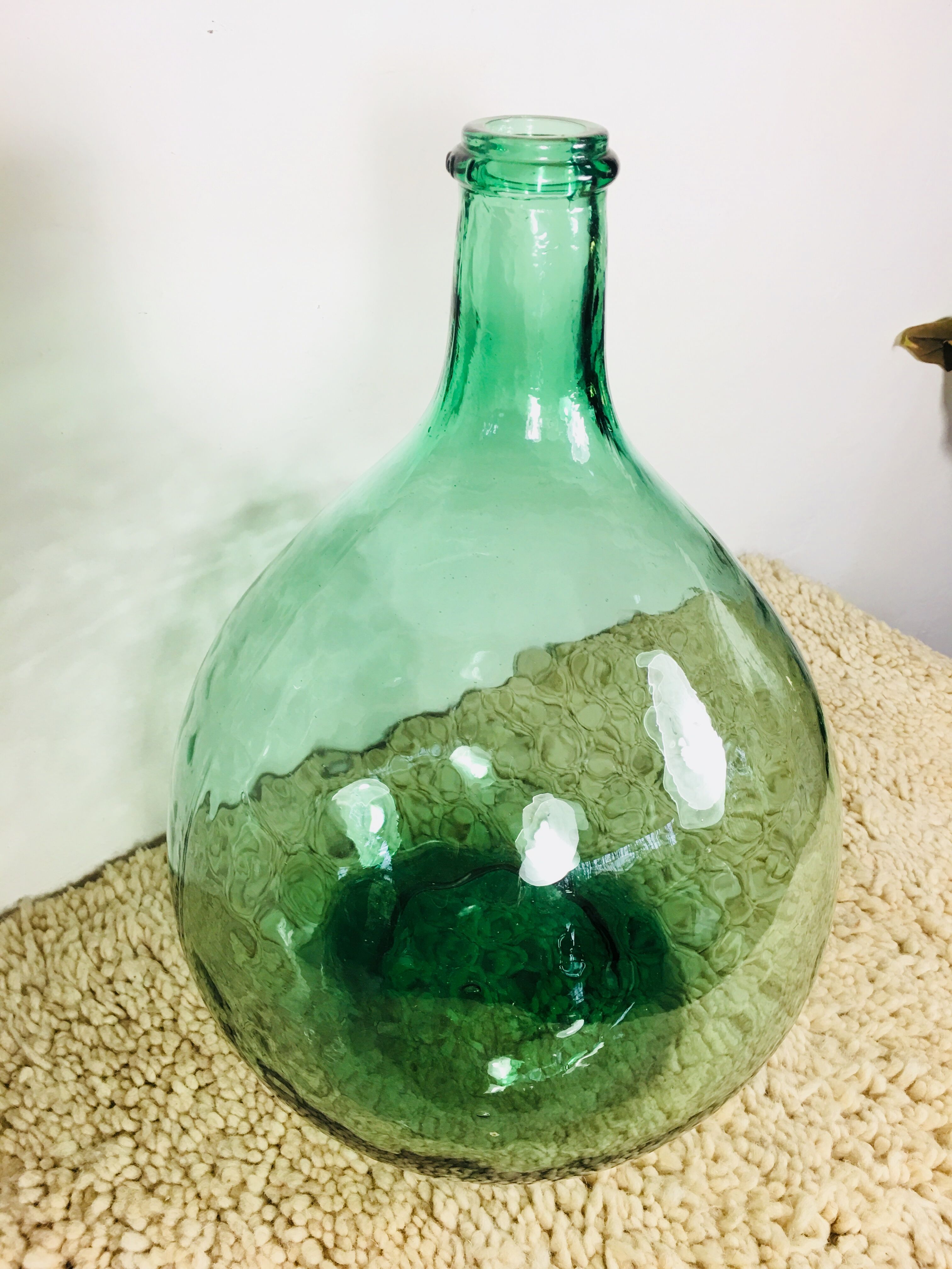 Bluish green demijohn 10 litres