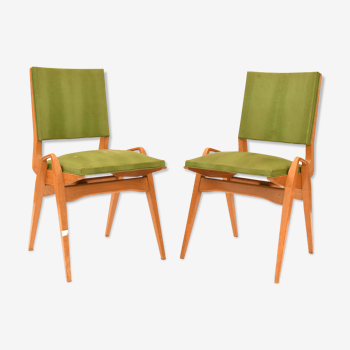 Paire de chaises vintage de Maurice Pré 1950