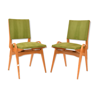 Pair of vintage chairs by Maurice Pré 1950