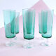Vintage luminarc green champagne flutes