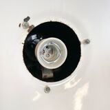 Industrial black enamel pendant light, 1930s