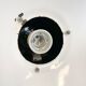 Industrial black enamel pendant light, 1930s