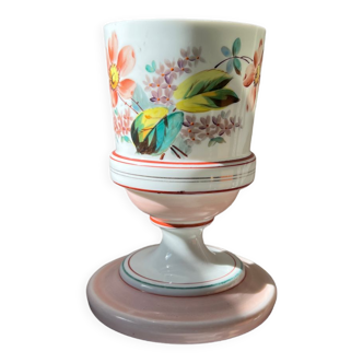 Vase opaline fleurs Napoléon lll