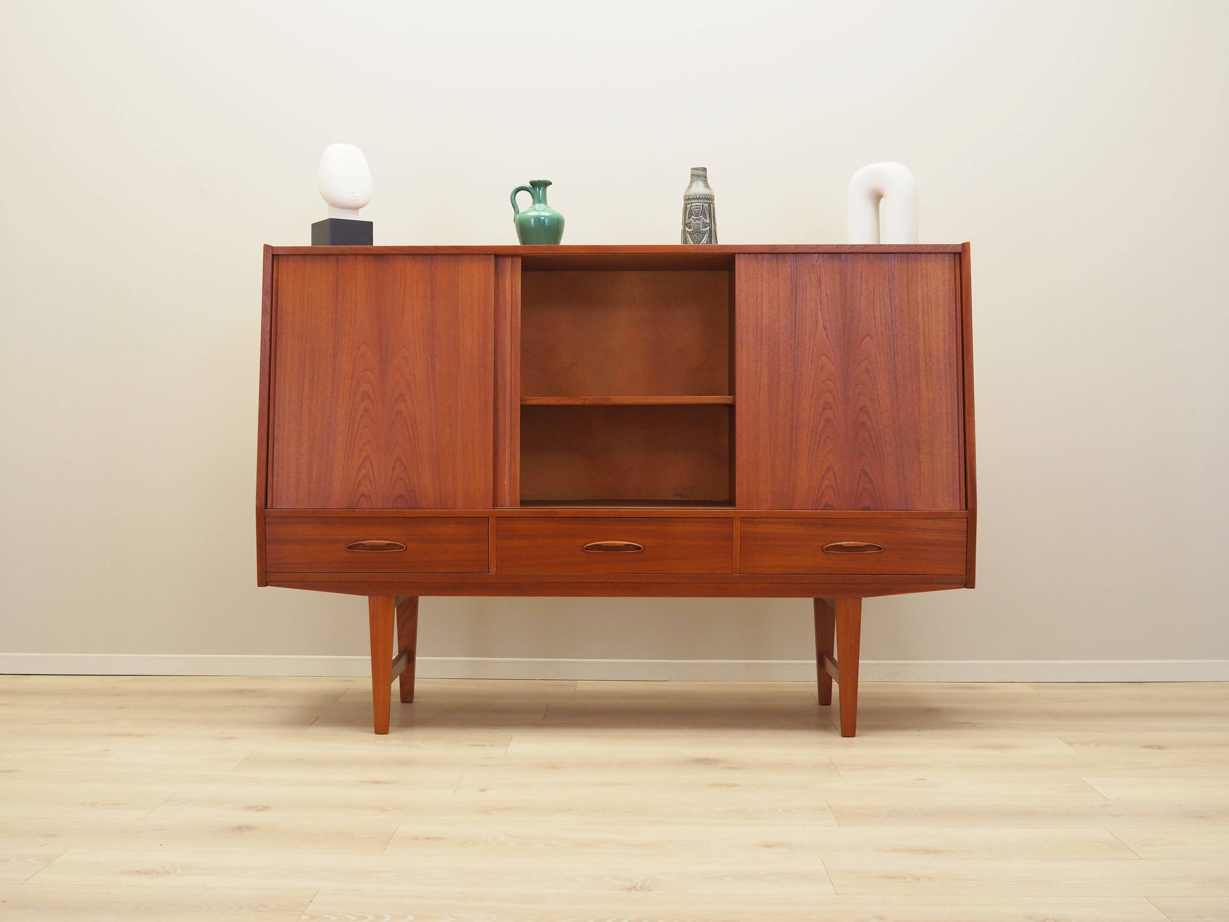 Teak highboard, Danish design, 1960s, production: Denmark