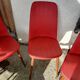 Lot de 6 chaises skaï rouges 1960 style scandinave