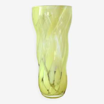 Speckled glass vase