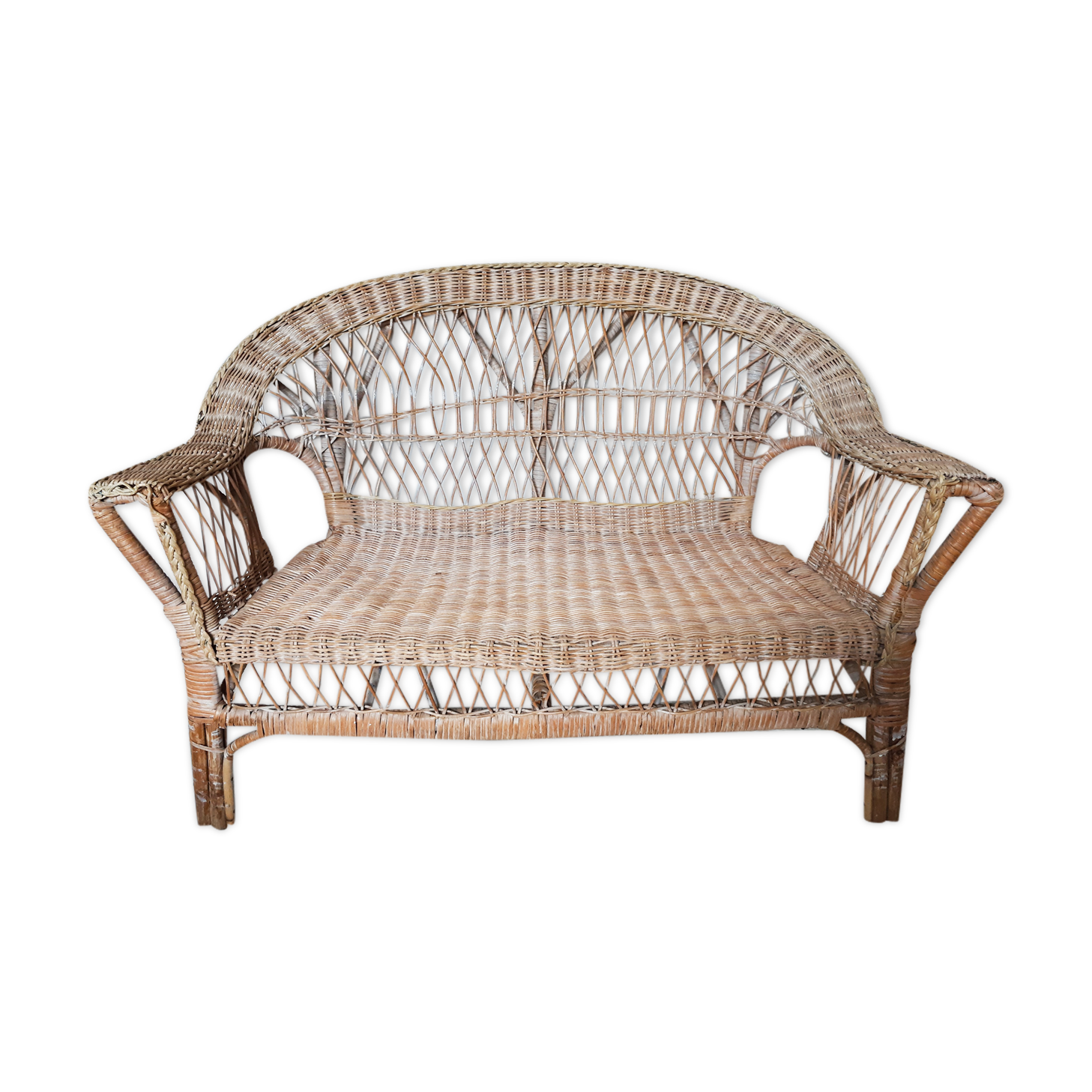 Childrens rattan sofa