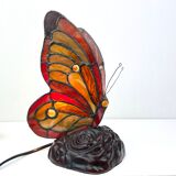 Stained glass butterfly lamp