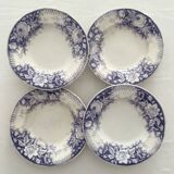 4 Sarreguemines "Jardinière" ironstone soup plates