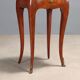 Table de chevet ancienne Louis XV en chêne plaqué bois de rose, XIXe siècle