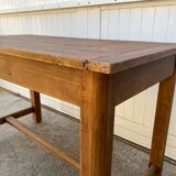 Solid oak farmtop table with 1 drawer