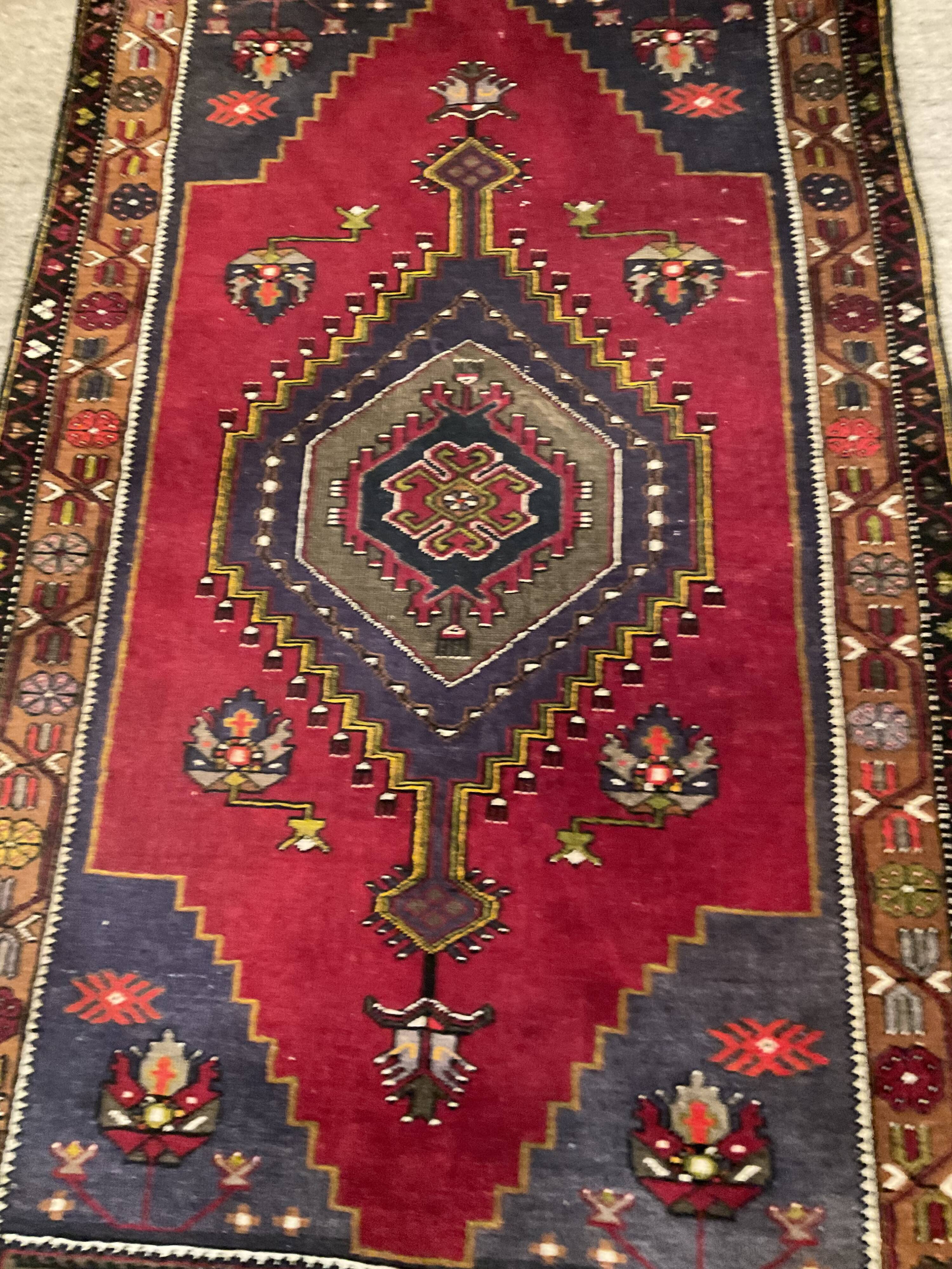 Vintage oriental wool rug 110x205cm