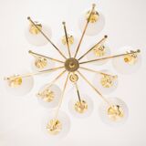 Stunning Sputnik chandelier by Kaiser, Germany, 1970s.
