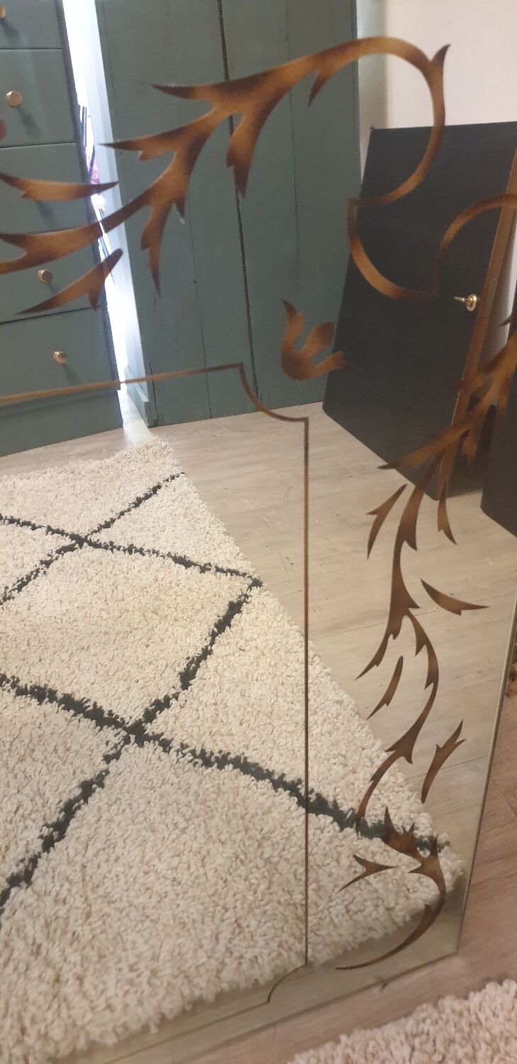 Art deco eglomisé mirror 180×72