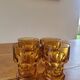 Lot de 4 verres ambrés vintage, Italy