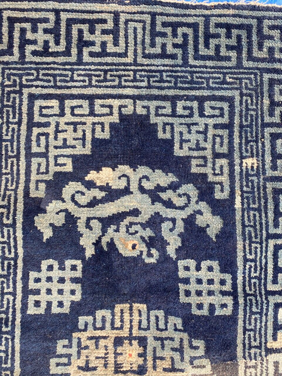 Ancient Chinese carpet 57x108 cm