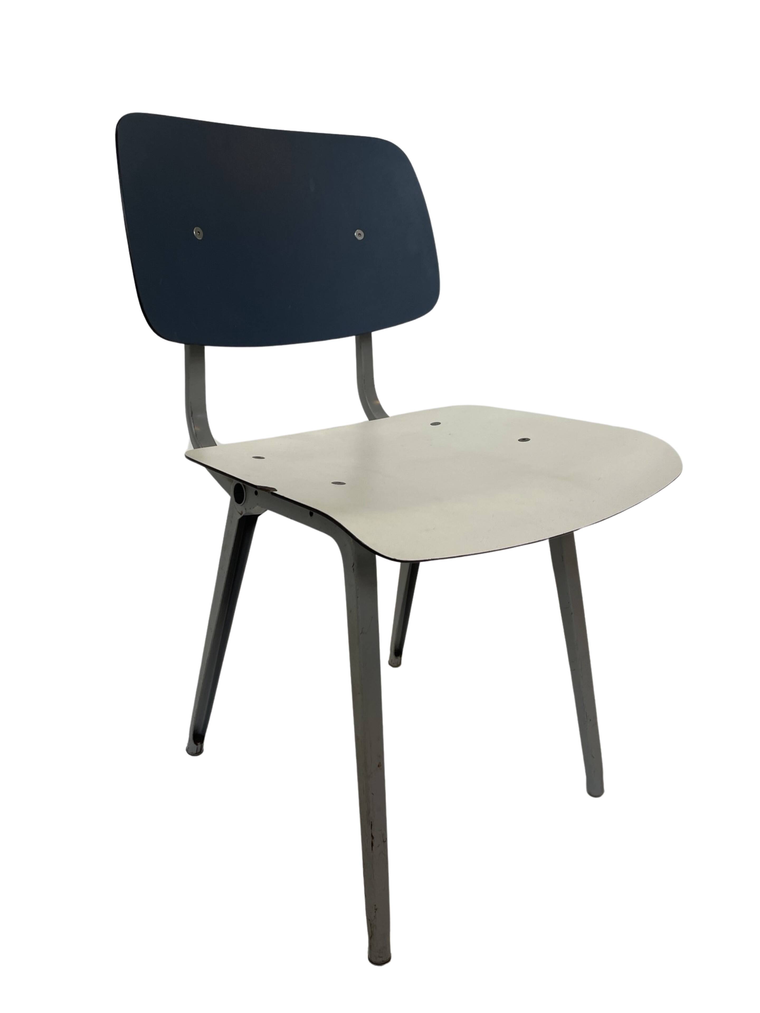 Vintage Friso Kramer Revolt chair for Ahrend de Cirkel 1960 Bi Colour