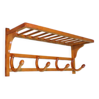 Portemanteau bois courbé avec étagère