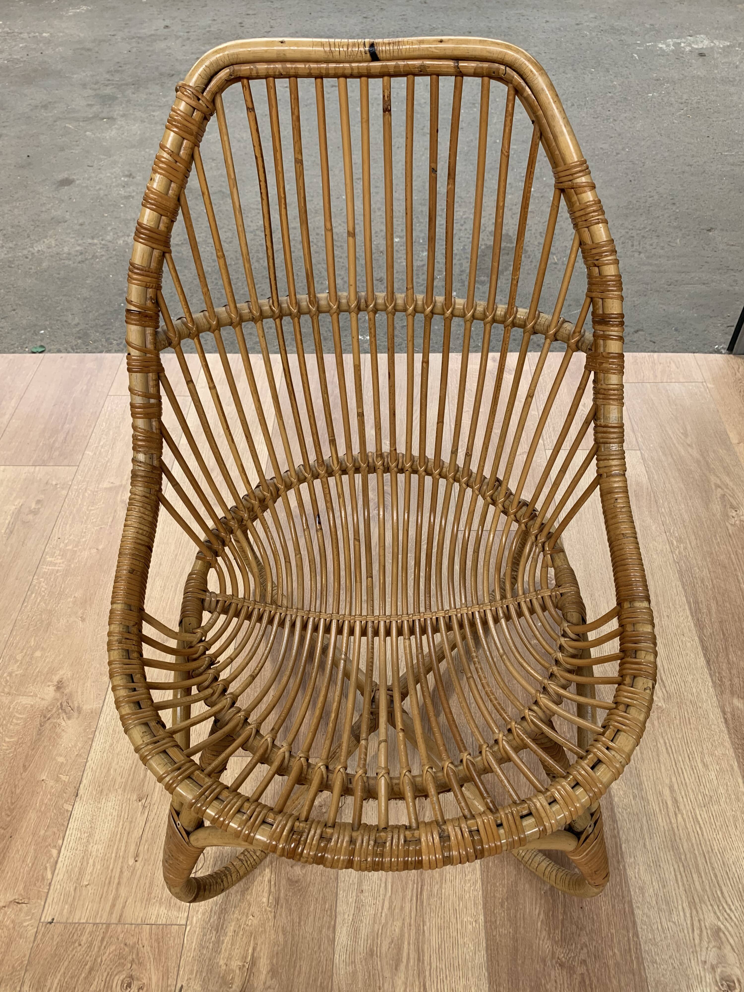Fauteuils en rotin vintage