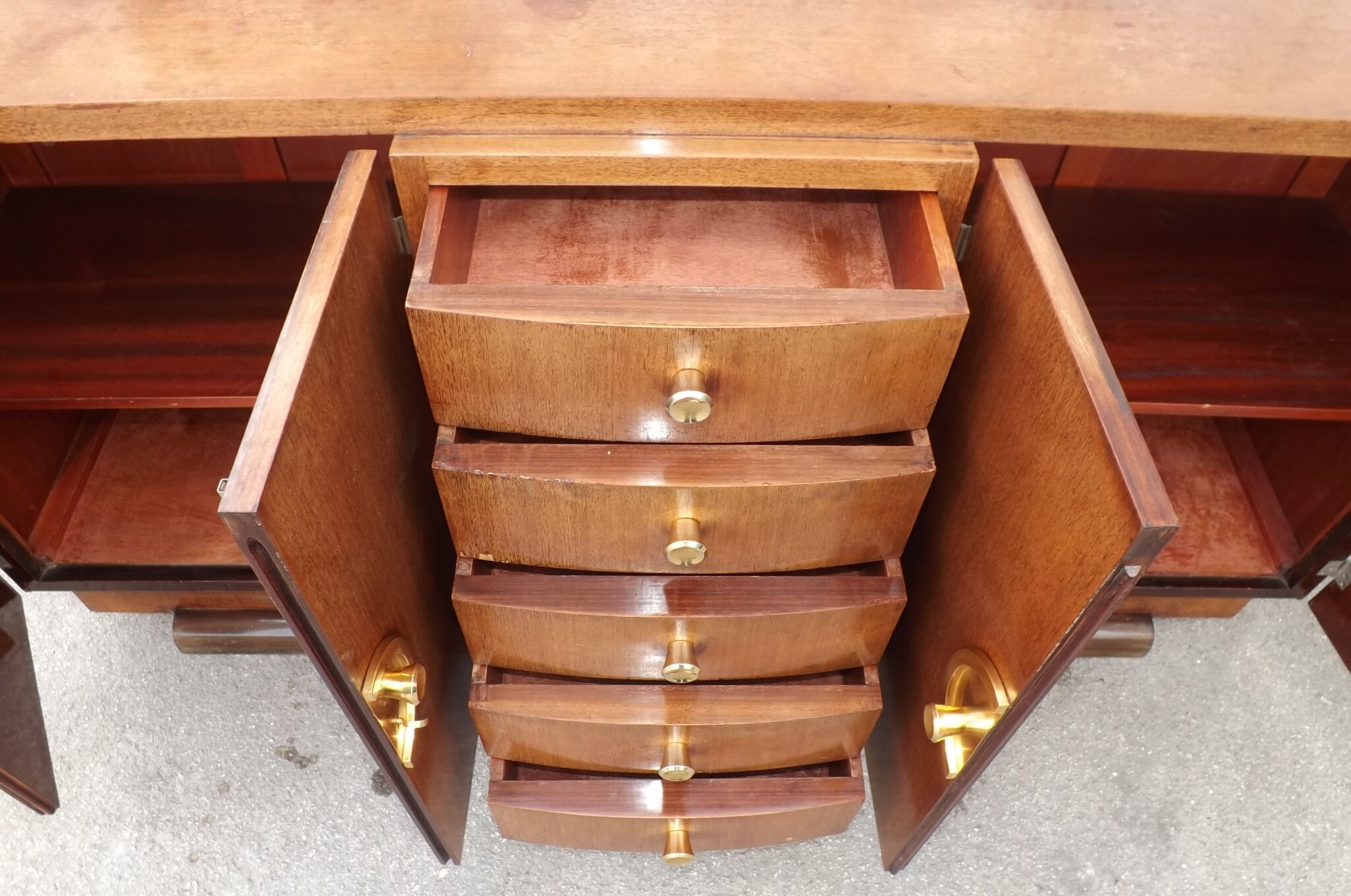 Buffet en palissandre des Indes moderniste Art Déco 1930 1940