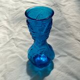 Italian vase in blue glass around the 1970s dimension: H-25cm- D-10cm-