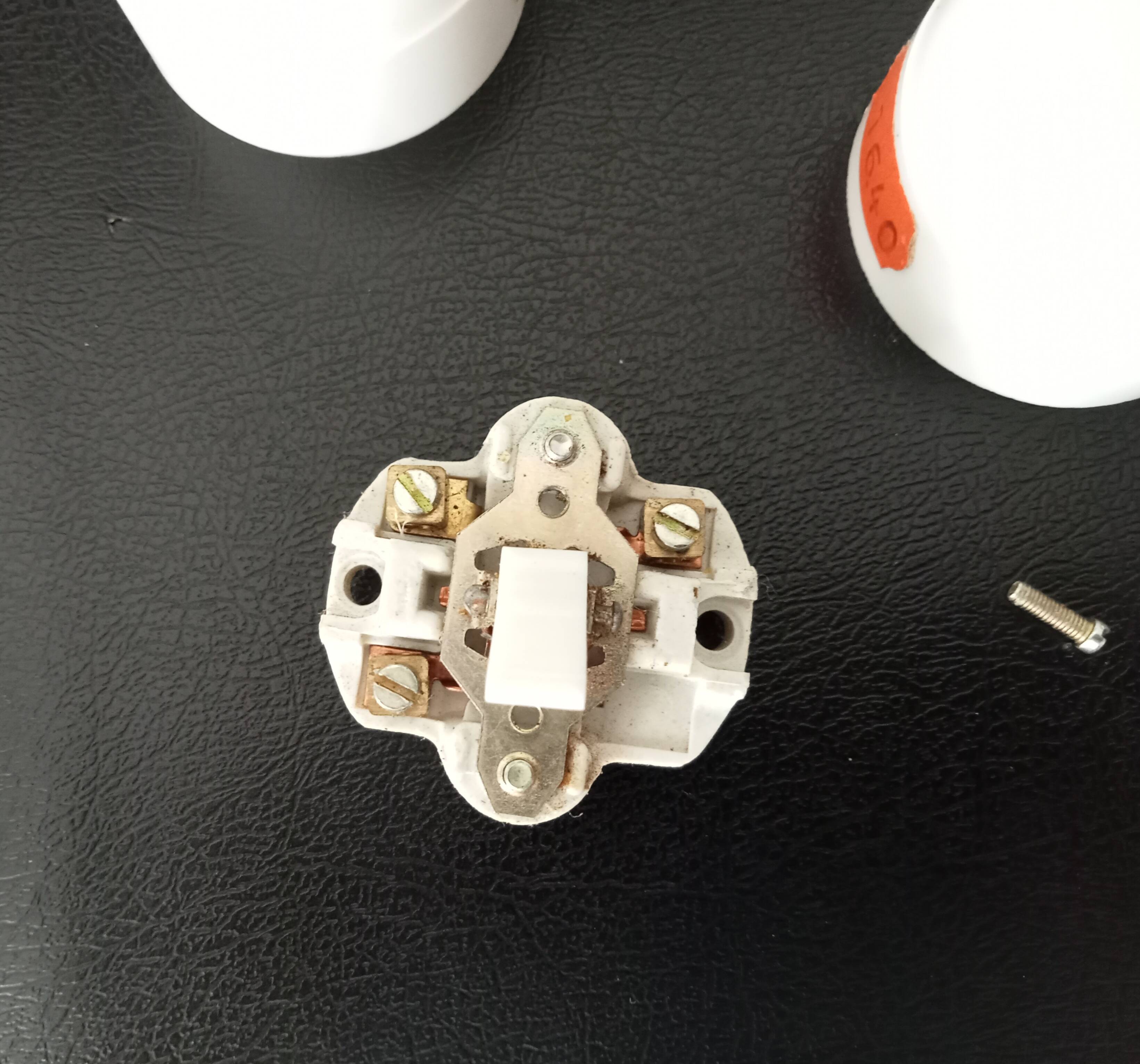 Set of 3 vintage Legrand two-way switches from the 70s/80s