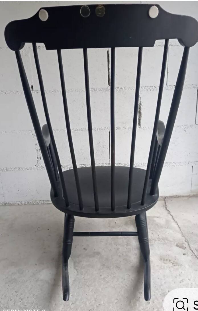 Rocking-chair noir Stol Kamnik