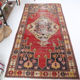 248x123cm red handmade turkish rug