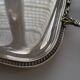 Small tray with metal handles in silver-plated by silversmith Durousseau.
