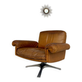 Vintage DE SEDE DS-31 brown leather armchair from the 1970s