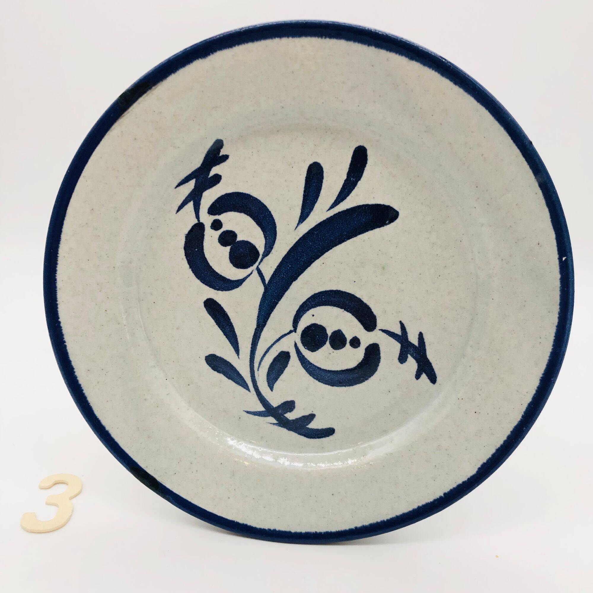 6 dessert plates, St Clément. Hand-painted decoration.