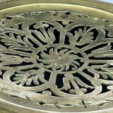 Vintage openwork copper trivet