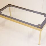 Table basse en aluminium doré 1960 vintage