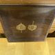 Old plate gold craft rosewood + golden pattern japanese physalis vintage