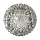 Round ceiling lamp in bubbled glass / vintage 60s-70s