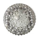 Plafonnier rond en verre bullé vintage années 60-70