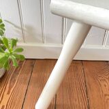 Tabouret tripode blanc vintage