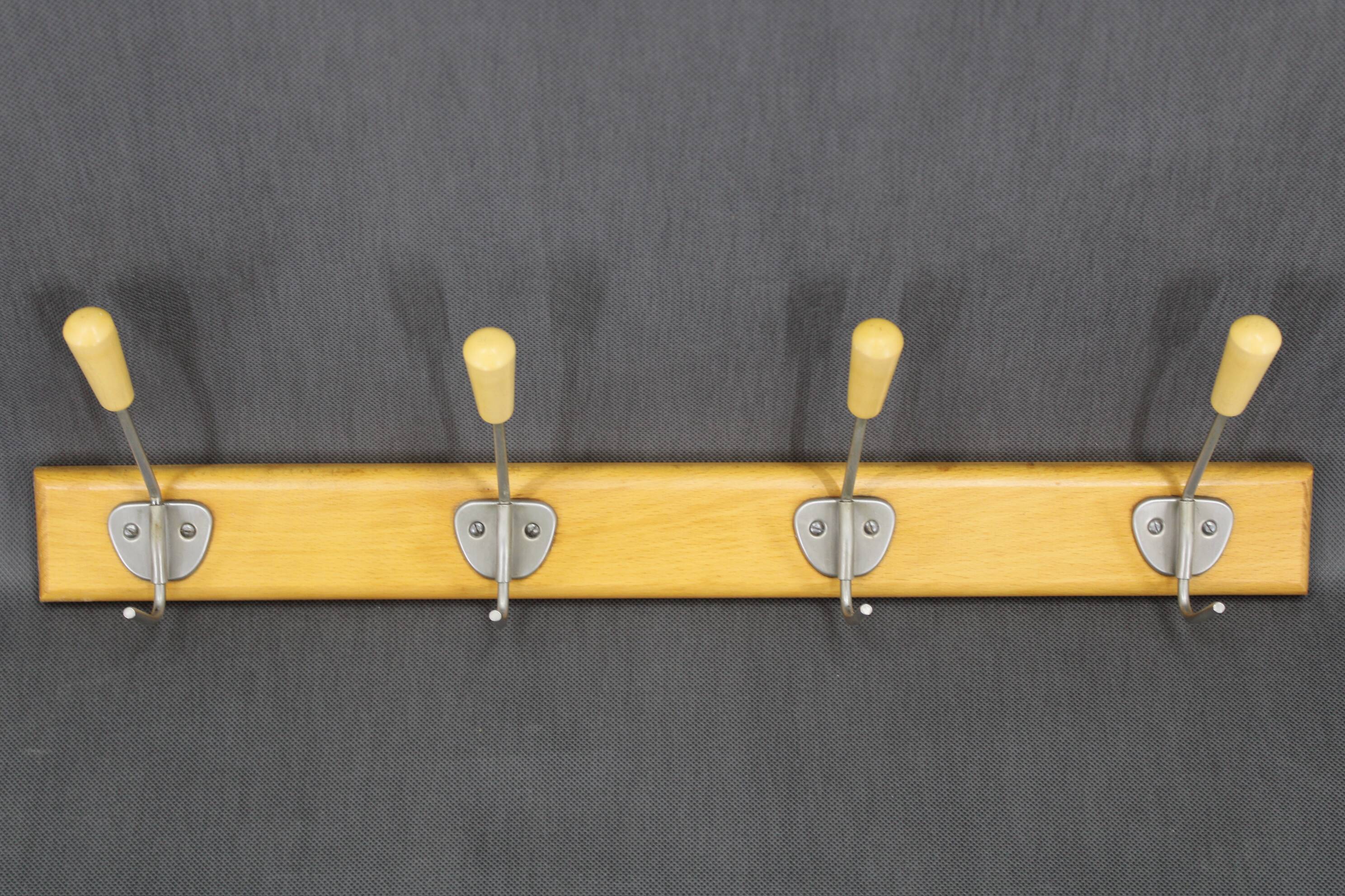 1960s Mid-century Wooden Wall Hanger, Czechoslovakia