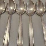 Set of silver dessert spoons and forks