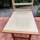 Vintage Pine Freestanding Retractable Bookcase Desk Table