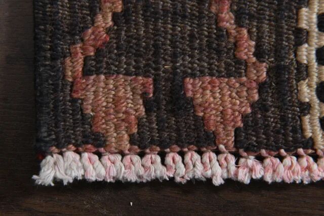 1970s Turkish Oushak Handmade Wool Cotton Orange Runner Rug 90x400