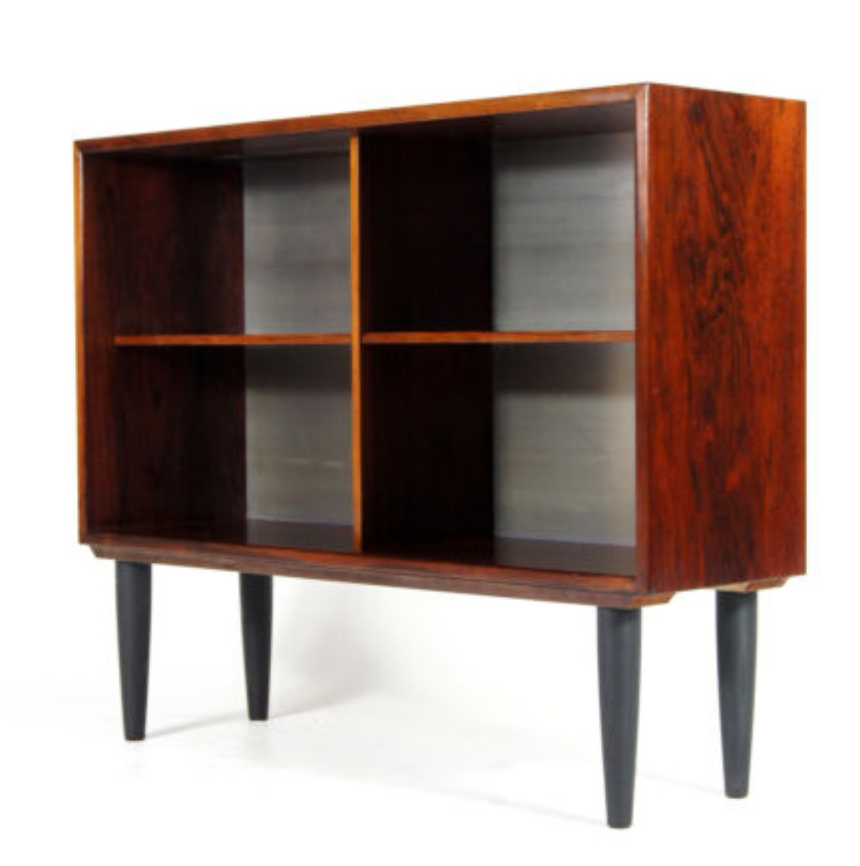 Modern Danish vintage retro rosewood library
