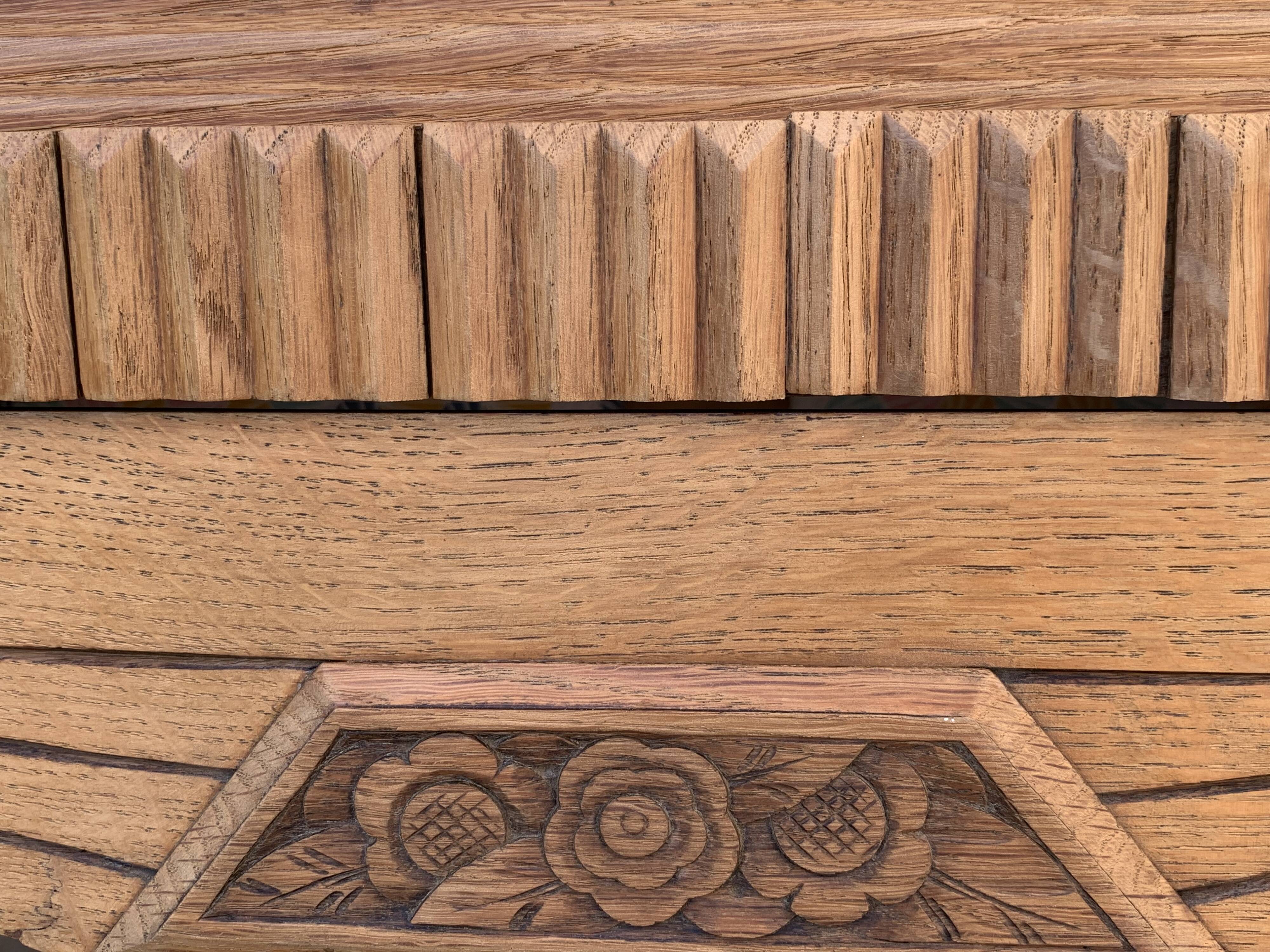 Parisian wardrobe glazed art deco 1920 raw wood