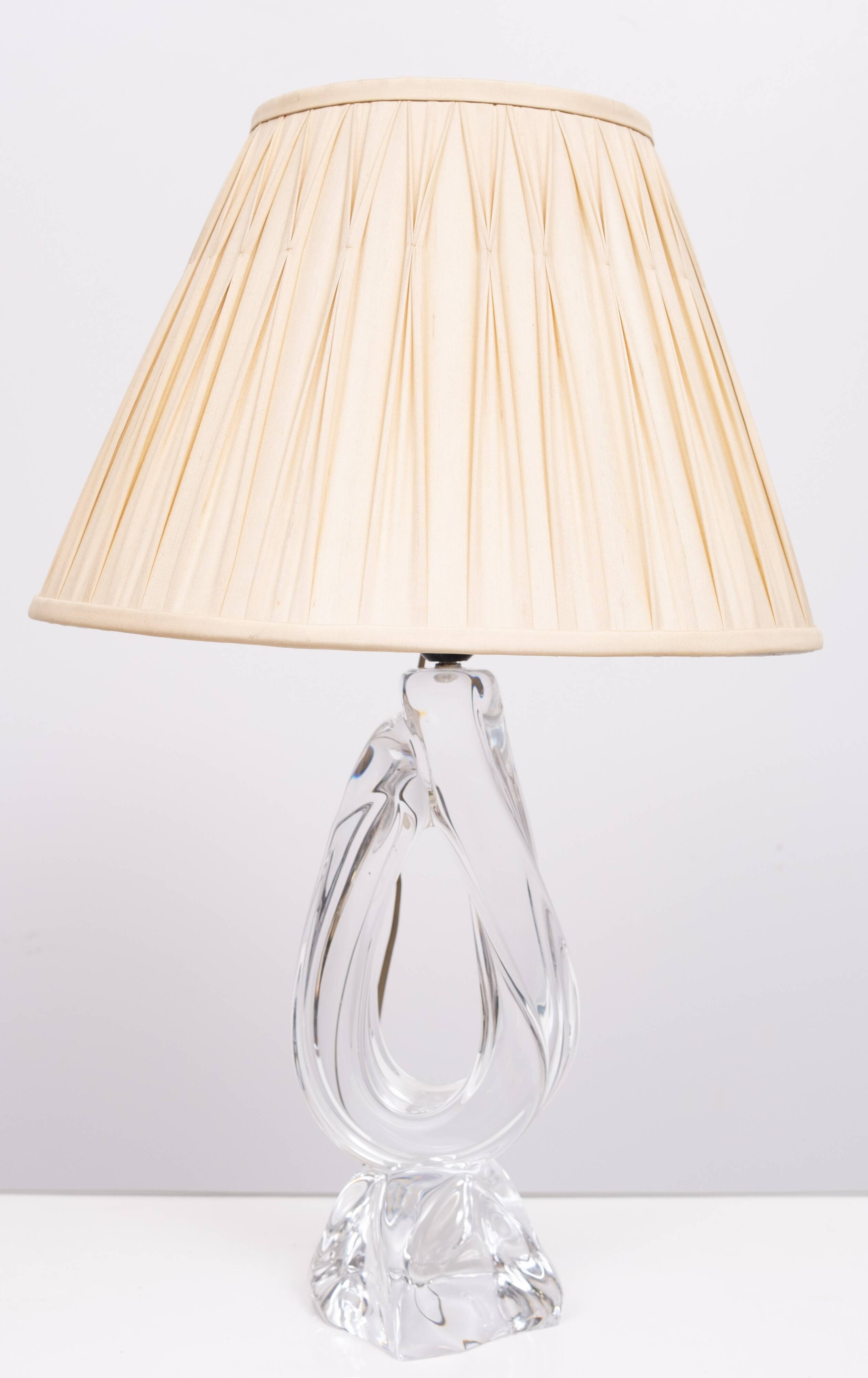 Daum France Crystal Glass table lamp 1965