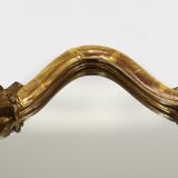 Max Welz Vienna Art Nouveau Hand-Carved Gilded Wood Wall Mirror, Austria, 1930s