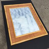 Rattan and bamboo mirror Dal Vera Italy 1960s