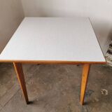 Square dining table, wood and formica, 1960s