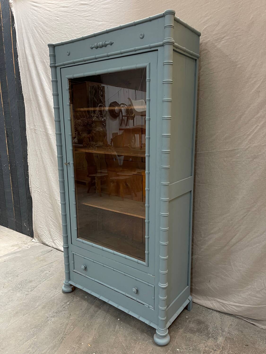 Napoleon III bamboo bookcase