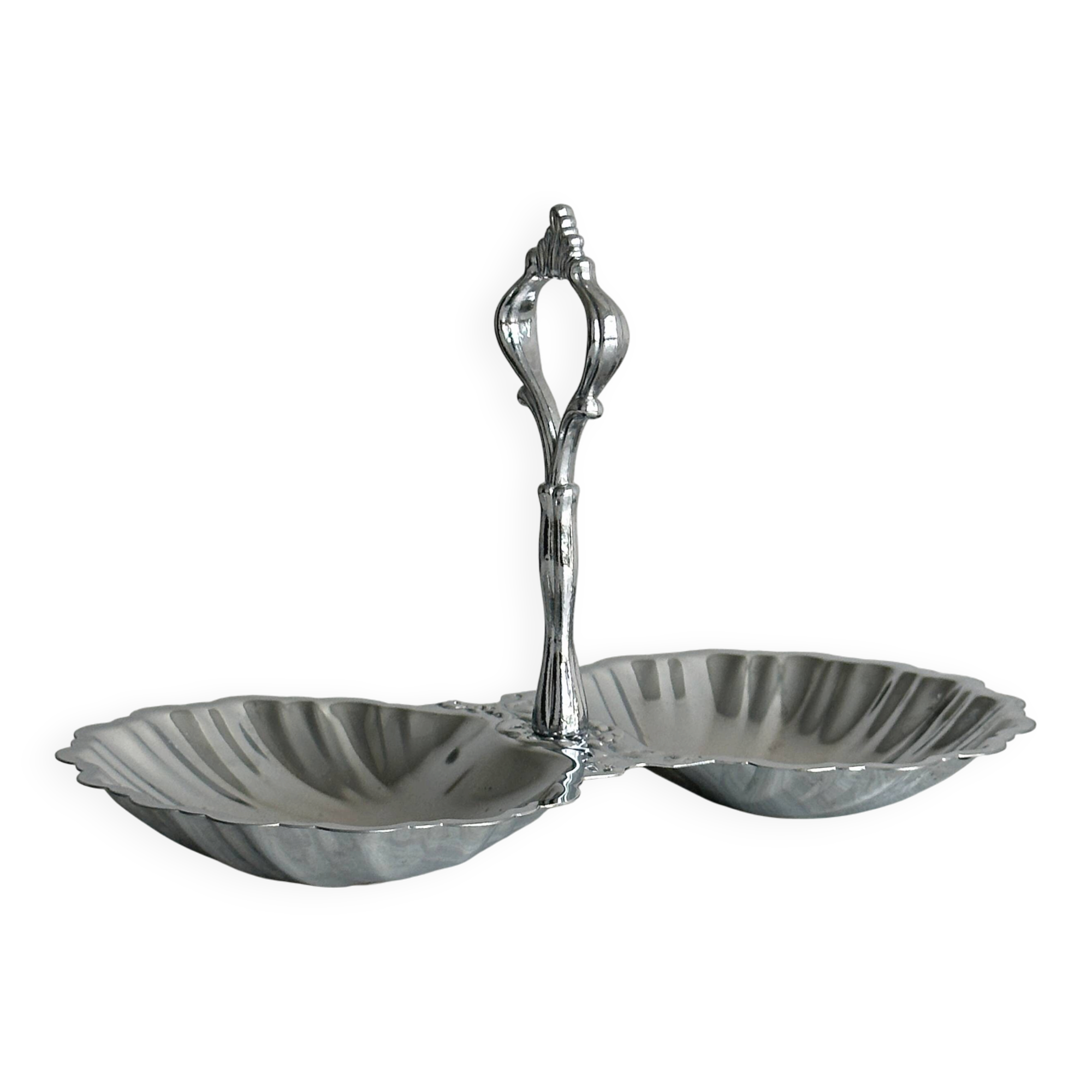 Lightweight metal double compartment plate
